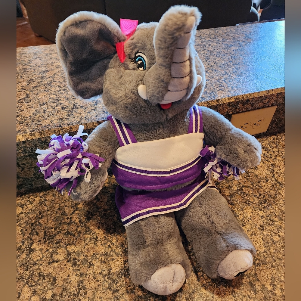 2017 Kalahari Resort Purple Elephant Cheerleader Plush Toy